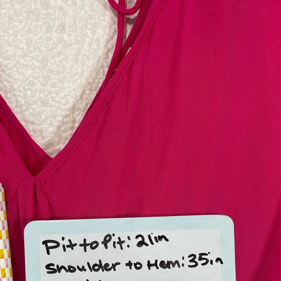 Anthropologie Let Me Be Forever That Girl Sheer Flowy Mini Pink Dress Women’s XS - Picture 15 of 16